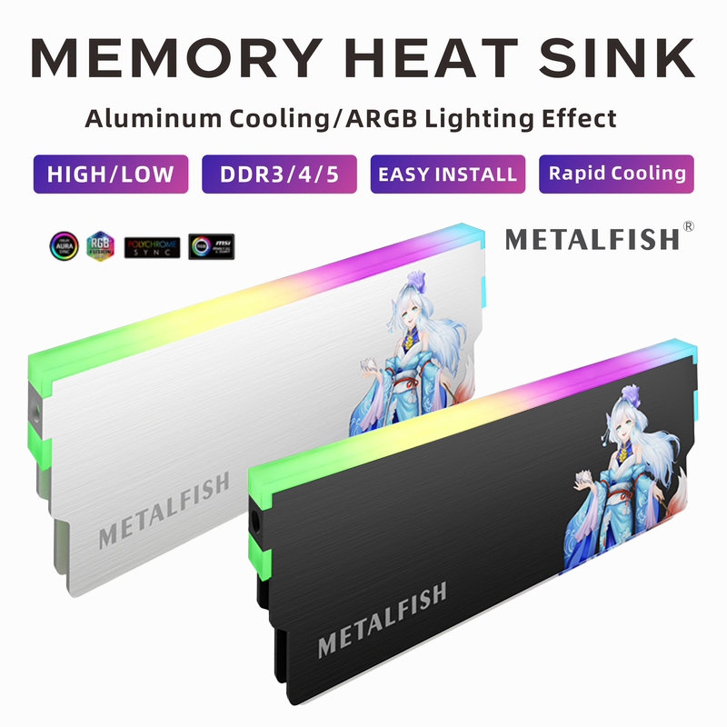 Ddr5 Ram - Радиатор METALFISH DRAM 5 В-3PIN ARGB