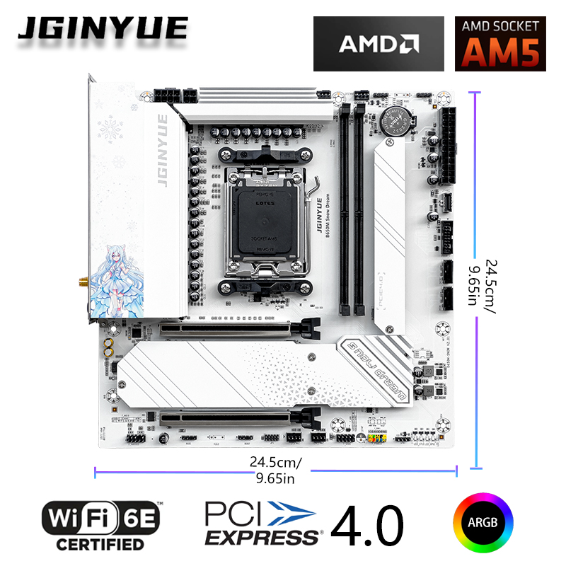 JGINYUE B650M Snow Dream WiFi  – обзор и цена Ddr5 Rgb Ram